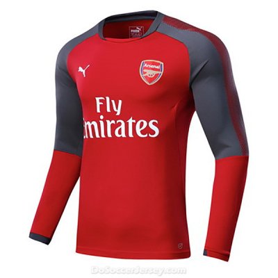 Arsenal 2017/18 Red Round Neck Training Sweater