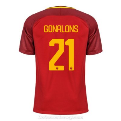 AS ROMA 2017/18 Home GONALONS #21 Shirt Soccer Jersey