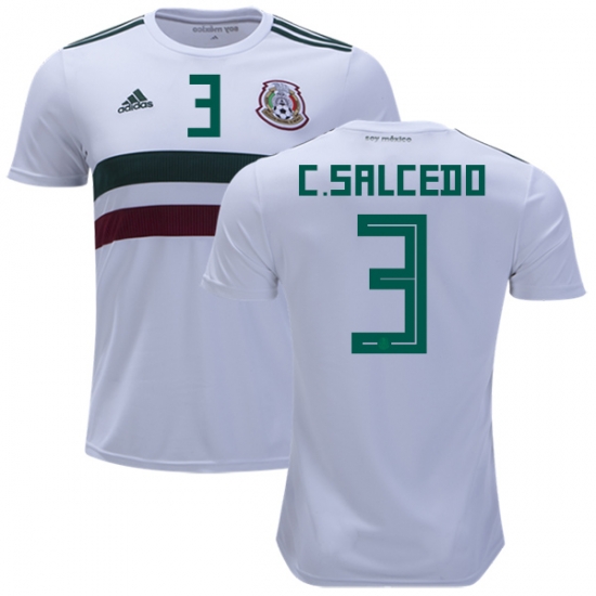 Mexico 2018 World Cup Away CARLOS SALCEDO 3 Shirt Soccer Jersey - Click Image to Close