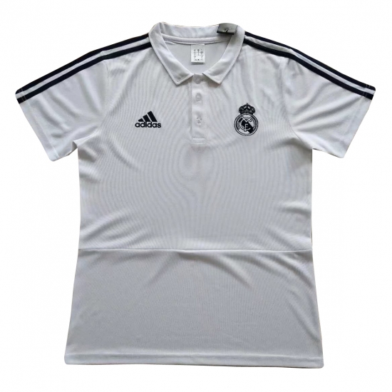 Real Madrid 2018 White Polo Shirt - Click Image to Close