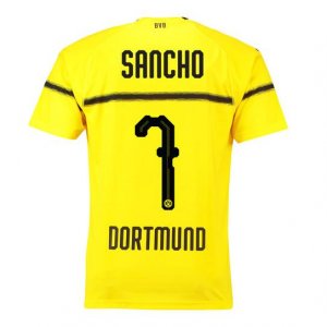 Borussia Dortmund 2018/19 Sancho 7 Cup Home Shirt Soccer Jersey