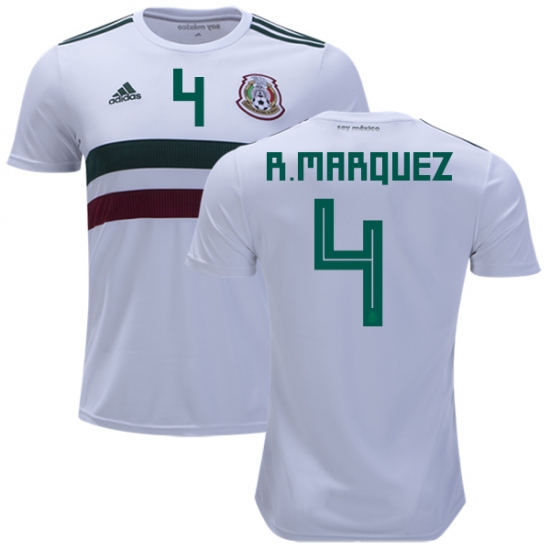 Mexico 2018 World Cup Away RAFAEL MARQUEZ 4 Shirt Soccer Jersey - Click Image to Close
