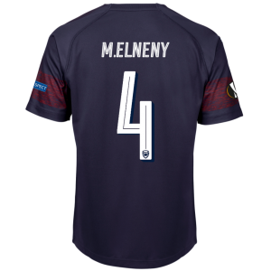 Arsenal 2018/19 Mohamed Elneny 4 UEFA Europa Away Shirt Soccer Jersey