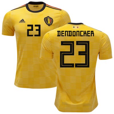 Belgium 2018 World Cup Away LEANDER DENDONCKER 23 Shirt Soccer Jersey