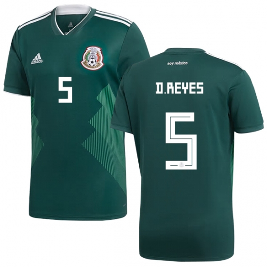 Mexico 2018 World Cup Home DIEGO REYES 5 Shirt Soccer Jersey - Click Image to Close