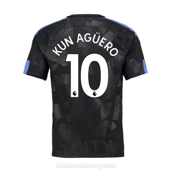 Manchester City 2017/18 Third Kun Aguero #10 Shirt Soccer Jersey - Click Image to Close