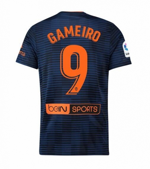 Valencia 2018/19 GAMEIRO 9 Away Shirt Soccer Jersey - Click Image to Close