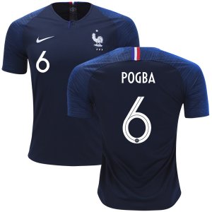 France 2018 World Cup PAUL POGBA 6 Home Shirt Soccer Jersey