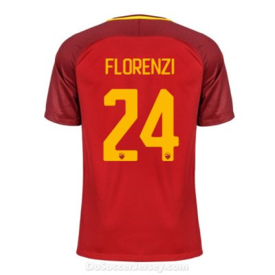 AS ROMA 2017/18 Home FLORENZI #24 Shirt Soccer Jersey