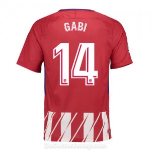 Atlético de Madrid 2017/18 Home Gabi #14 Shirt Soccer Jersey