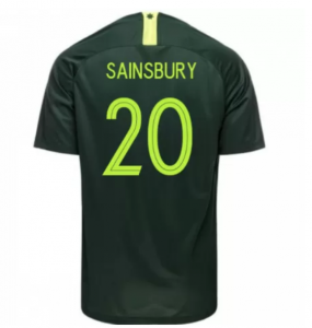 Australia 2018 FIFA World Cup Away Trent Sainsbury Shirt Soccer Jersey