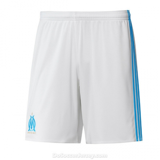 Olympique Marseille 2017/18 Home Soccer Shorts - Click Image to Close