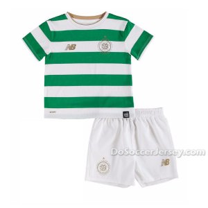 Celtic 2017/18 Home Kids Soccer Kit Children Shirt And Shorts