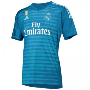 Real Madrid 2018/19 Away Blue Goalkeeper Shirt Soccer Jersey