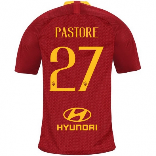 AS Roma 2018/19 PASTORE 27 Home Shirt Soccer Jersey - Click Image to Close