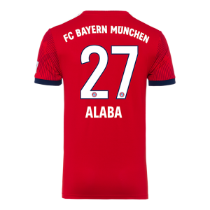 Bayern Munich 2018/19 Home 27 Alaba Shirt Soccer Jersey