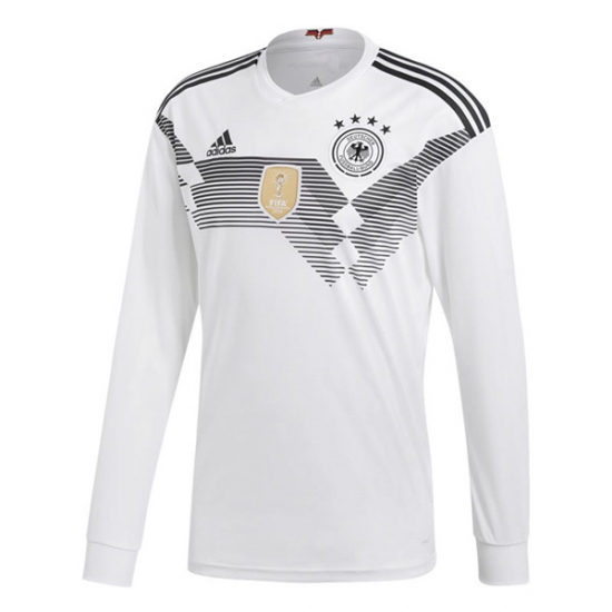 Germany 2018 World Cup Home Long Sleeved Shirt Soccer Jersey - Click Image to Close