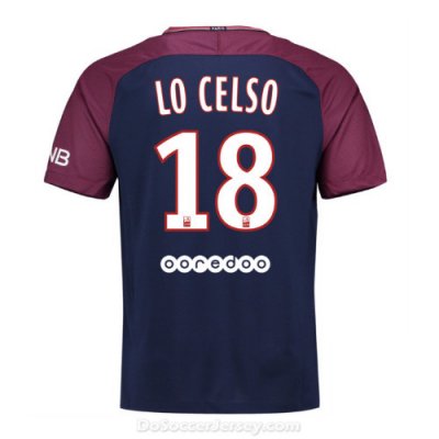 PSG 2017/18 Home Lo Celso #18 Shirt Soccer Jersey