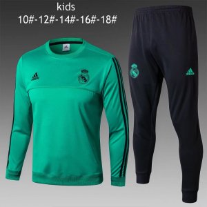 Kids Real Madrid Training Suit O'Neck Aqua 2017/18