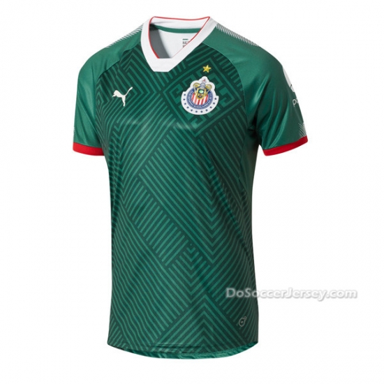 Chivas 2017/18 Third Shirt Soccer Jersey Green - Click Image to Close