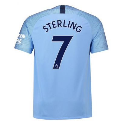 Manchester City 2018/19 Sterling 7 Home Shirt Soccer Jersey