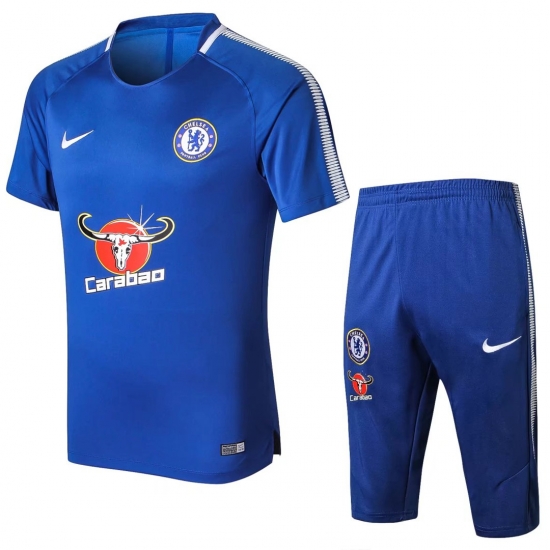 Chelsea 2017/18 Blue Short Training Suit - Click Image to Close