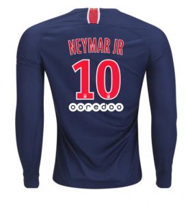 PSG 2018/19 Neymar Jr. 10 Home Long Sleeve Shirt Soccer Jersey