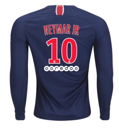 PSG 2018/19 Neymar Jr. 10 Home Long Sleeve Shirt Soccer Jersey