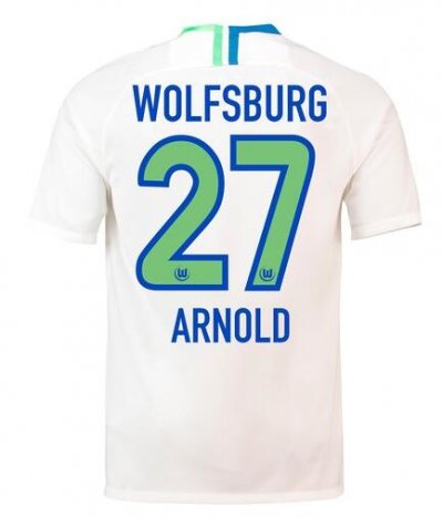 VfL Wolfsburg 2018/19 ARNOLD 27 Away Shirt Soccer Jersey