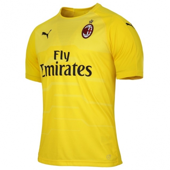 AC Milan 2018/19 Yellow Goalkeeper Shirt Soccer Jersey - Click Image to Close