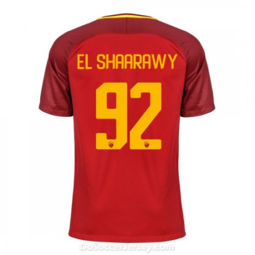 AS ROMA 2017/18 Home EL SHAARAWY #92 Shirt Soccer Jersey