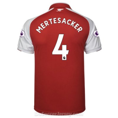 Arsenal 2017/18 Home MERTESACKER #4 Shirt Soccer Jersey