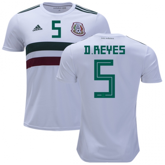 Mexico 2018 World Cup Away DIEGO REYES 5 Shirt Soccer Jersey - Click Image to Close