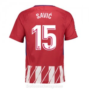 Atlético de Madrid 2017/18 Home Savic #15 Shirt Soccer Jersey