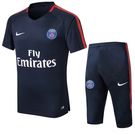 PSG 2017/18 Navy Short Training Suit - Click Image to Close