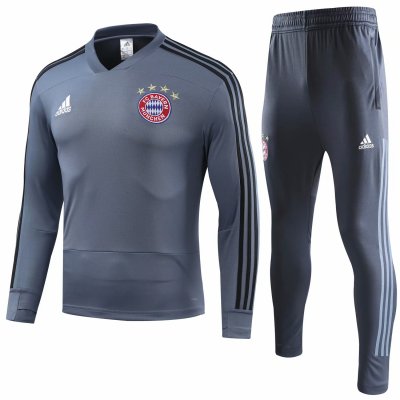 Bayern Munich 2018/19 Champions League Grey Training Suit (Sweatshirt+Trouser)