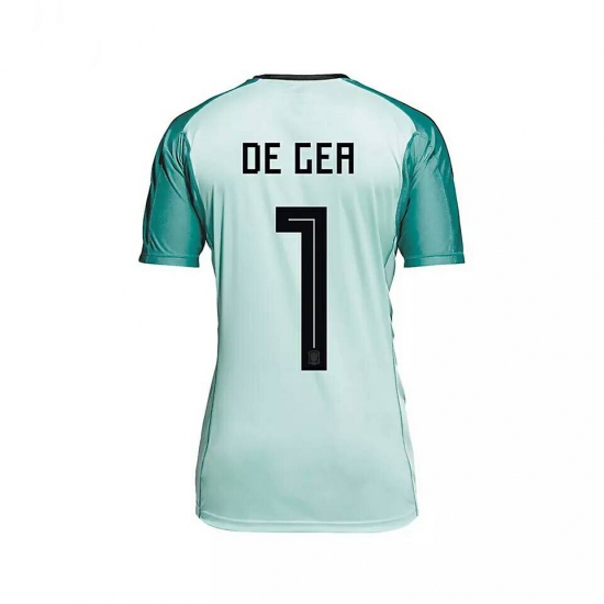 Spain 2018 World Cup Goalkeeper Shirt #1 De Gea Soccer Jersey - Click Image to Close