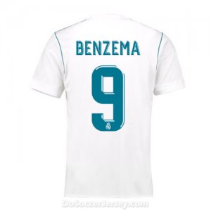 Real Madrid 2017/18 Home Benzemá #9 Shirt Soccer Jersey