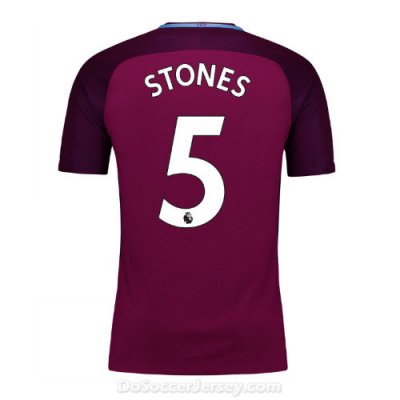 Manchester City 2017/18 Away Stones #5 Shirt Soccer Jersey