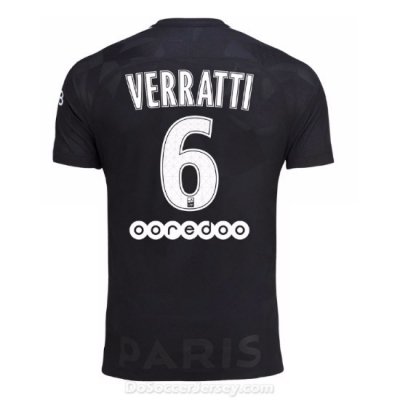 PSG 2017/18 Third Verratti #6 Shirt Soccer Jersey