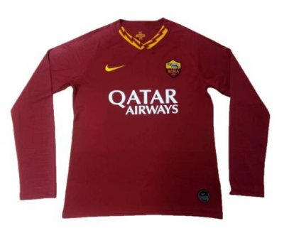 AS Roma 2019/2020 Home Long Sleeved Shirt Soccer Jersey