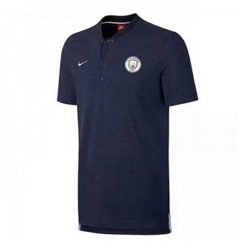 Manchester City 2017/18 Navy Polo Shirt