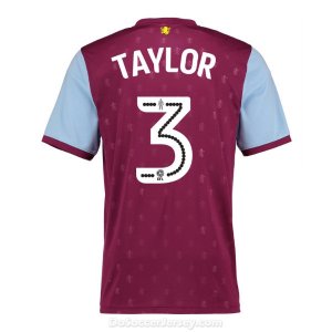 Aston Villa 2017/18 Home Taylor #3 Shirt Soccer Jersey