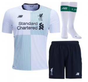 Liverpool 2017/18 Away Soccer Jersey Kits (Shirt+Shorts+Socks)