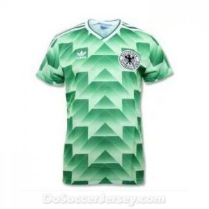 West Germany 1988-1990 Away Green Retro Shirt Soccer Jersey