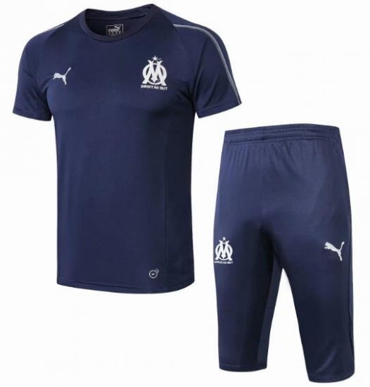 Olympique Marseille 2018/19 Royal Blue Short Training Suit - Click Image to Close