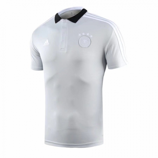 Germany 2018 World Cup Light Grey Polo Shirt - Click Image to Close