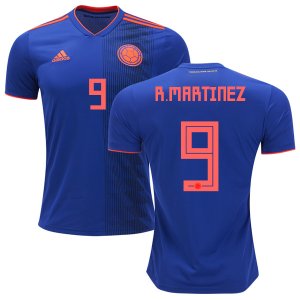 Colombia 2018 World Cup Martinez 9 Away Shirt Soccer Jersey