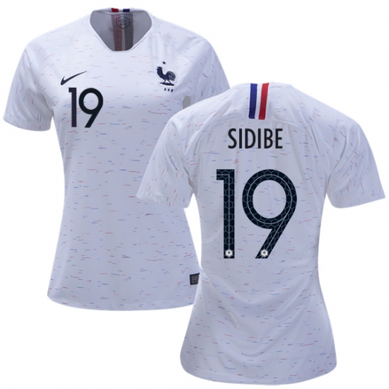 France 2018 World Cup DJIBRIL SIDIBE 19 Women's Away Shirt Soccer Jersey - Click Image to Close