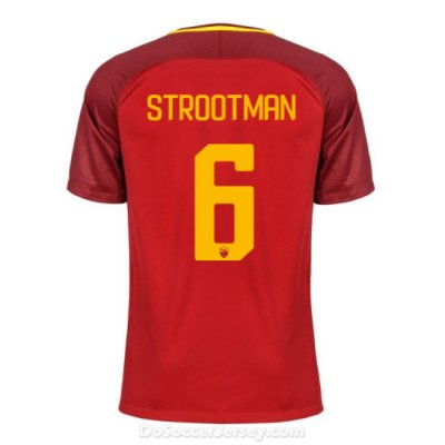 AS ROMA 2017/18 Home STROOTMAN #6 Shirt Soccer Jersey